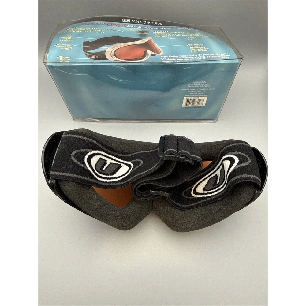 Ultratek Active Series -Anti Fog UVA UVB=High Performance Ski Snow Sport Goggles